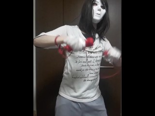 バラエティ パーティ 巨乳 乳揺れ ゲーム 下手くそ ノーブラ 乳首 爆乳 女装子 男の娘 誘惑 小悪魔 ビッチ japanese transgender amateur hentai  asian