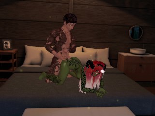 Goblin Girl gets Fucked by Best Friend IRL while BOTH play VRChat