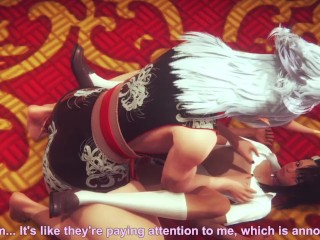 Nagatoro is shown the pleasure of lesbian sex