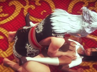 Nagatoro is shown the pleasure of lesbian sex