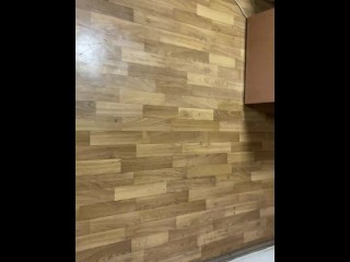 I walk around the center of the office, jerk off and cum