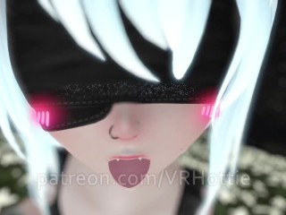 POV 2B Fucking You In Flower Field Lap Dance VRChat ERP