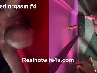 Teasing guys while they get orgasms ruined at the gloryhole but letting them fuck me after