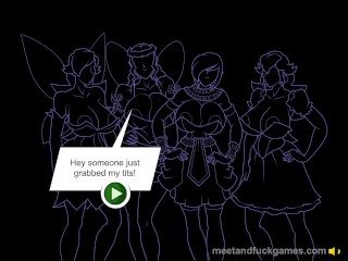 Slutty Bimbos Showing Off Thier Giant Tits At Party - Nintendolls Halloween [Meet And Fuck Games]
