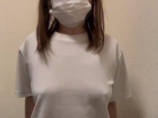 《前編》ノーブラ体操着スケスケ女子◯生、クリトリス刺激、裾噛みおっぱい見せ、乳首ズーム