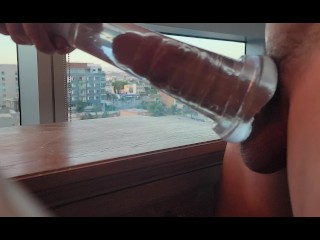 FELT AMAZING! Stuffing and cumming in my clear suction/vibration pussy