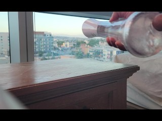 FELT AMAZING! Stuffing and cumming in my clear suction/vibration pussy