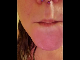 Water droplet on my nose ring!