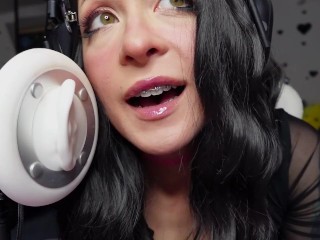 ASMR Massagestick Vibrationsound from emo girl