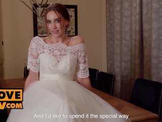 POV - Sexy bride to be Luxury Girl craves your company after running out on fiancé