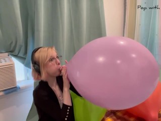 Blowing up Three 17’’ Tuftex Balloons then Lighter Popping them!