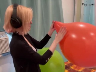 Blowing up Three 17’’ Tuftex Balloons then Lighter Popping them!