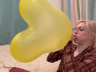 Blowing up 2 Yellow Mice Balloons until they Pop! Blow to Pop