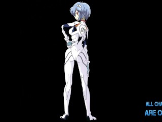 Rei Ayanami posa - DESNUDA