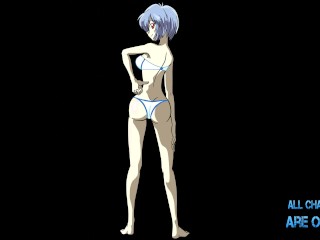 Rei Ayanami posa - DESNUDA