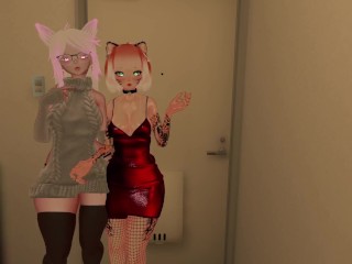 Futa Mommy Fucks Cute Small Dick Femboy Moaning so Loud the Neighbours hear it - VRChat ERP Preview