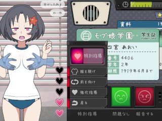 【お触りエロゲー モブ娘捕獲学園実況(体験版)】次々と巨乳J〇にエッチな尋問していきおっぱい揉んだりクンニしたりフェラさせたりやりたい放題！（アニメーション同人エロゲー hentai game）