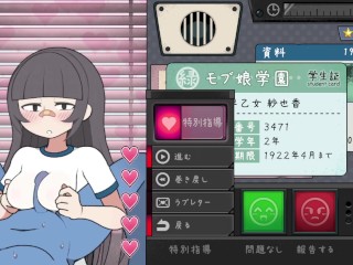 【お触りエロゲー モブ娘捕獲学園実況(体験版)】次々と巨乳J〇にエッチな尋問していきおっぱい揉んだりクンニしたりフェラさせたりやりたい放題！（アニメーション同人エロゲー hentai game）