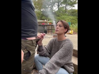 Smoking blowjob