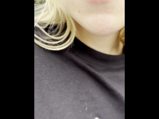 Smoking and spitting hocking loogies tongue out by a nasty girl