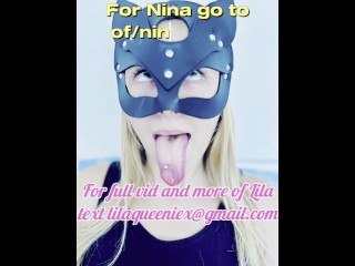 Smoking and spitting hocking loogies tongue out by a nasty girl