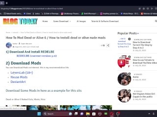 (සින්හලෙන්)How to Download and Install Dead or Alive 6 Nude mods in sinhala step by step