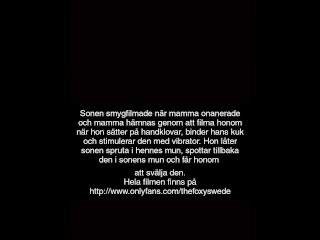 Mamma knyter fast din kuk och stimulerar dig till sprut i hennes mun