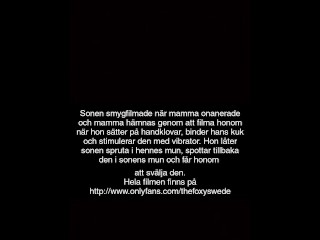 Mamma knyter fast din kuk och stimulerar dig till sprut i hennes mun