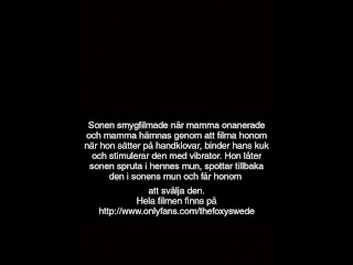 Mamma knyter fast din kuk och stimulerar dig till sprut i hennes mun