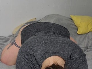 Thick Dixie teases Milf Ass in panties  and Tshirt  with longhair in ponytail (Check OF)