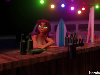 Raven fucks Strfire at the beach cafe.