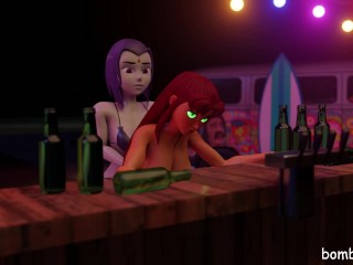 Raven fucks Strfire at the beach cafe.