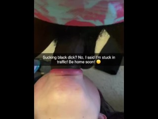 19 Year Old Cumslut Sucks Long Black Cock and Lies to Her Boyfriend About It