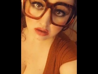BIG BOOBS, Sexy Nerd VELMA from SCOOBY DOO Relaxes Shaggy after a Mystery and SQUIRTS!