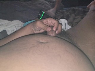 Indian guy slow motion cumshot and play