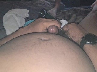 Indian guy slow motion cumshot and play