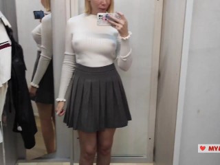 Try On Haul Transparent Clothes, Completely See-Through. At The Mall. See on me in the fitting room