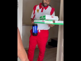 So I got hungry and ordered a pizza and this happened lol (see full video on onlyfans @ Tammy10inch)