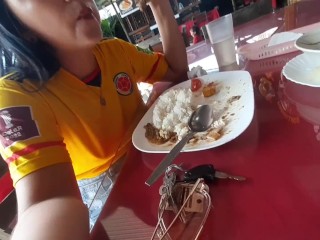 LINDA COLOMBIANA LA CONOZCO MIRANDO EL PARTIDO EN PUBLICO (REAL) LA INVITO A COMER Y DESPUES A "🥵"