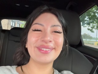 Latina Drives Around In Public With Cum On Her Face After Sucking The Soul Out Of Him!!!