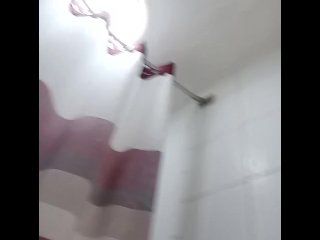 Fucking myself with a dildo in a hotel bath tub until soft orgasm