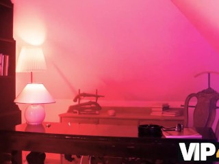 VIP4K. The TV was turned on and showed all guests how hot the bride can fuck