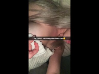 Cheerleader wants to fuck nerd classmate on snapchat