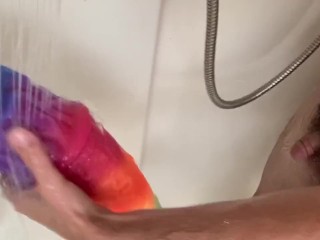 washing my massive rainbow cokc