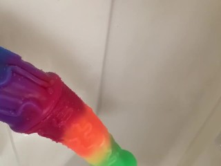 washing my massive rainbow cokc