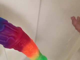 washing my massive rainbow cokc