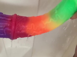 washing my massive rainbow cokc