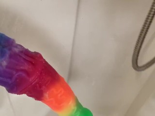 washing my massive rainbow cokc