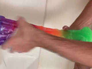 washing my massive rainbow cokc