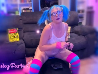 PAWG Psycho Brat LOVES Your Misery! EXTREMELY Smelly Facefarts Drilled into Human Gaming Chair Slave